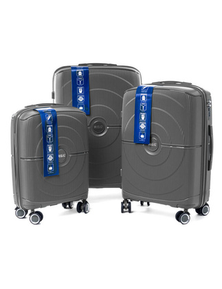 Zestaw 3 walizek KEMER RGL PP4 Szary