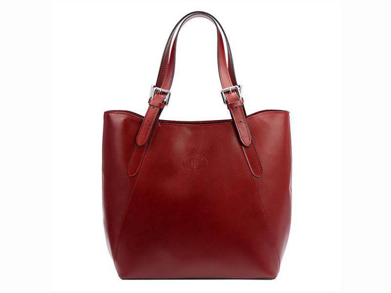 SKÓRZANA TOREBKA Florence 847 ciemny czerwony KEMER