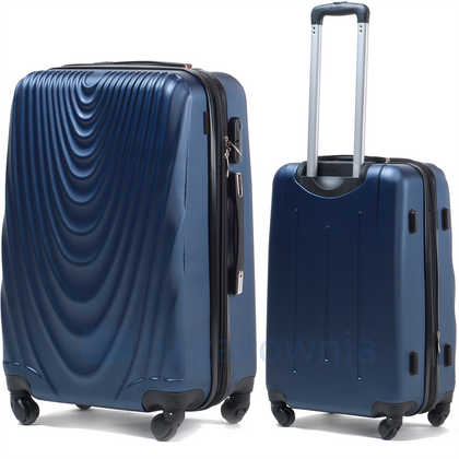 Zestaw 3 walizek WINGS 304 Granatowe