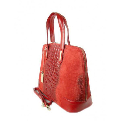 KUFEREK VERA PELLE SKÓRA A4 CZERWONA KROKODYL HIT KK1R
