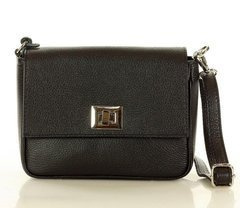 MARCO MAZZINI Torebka skórzana przez ramię crossbody classic flap czarna - min. zamówienie 20 / 50 / 100 szt.