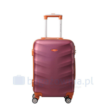 Mała walizka KEMER RGL EXCLUSIVE 6881 S Bordowo brązowa