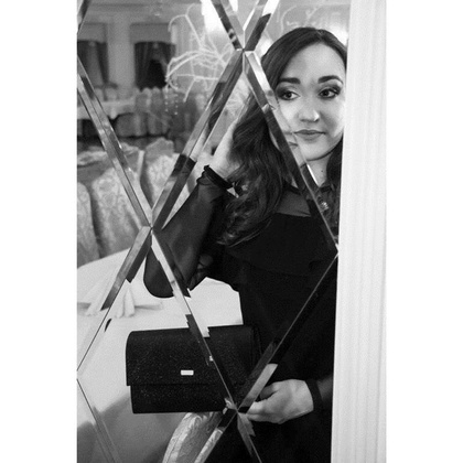 Torebka wizytowa damska KEMER SOLIER F13 Czarny Brokat - min. zamówienie 20 / 50 / 100 szt.