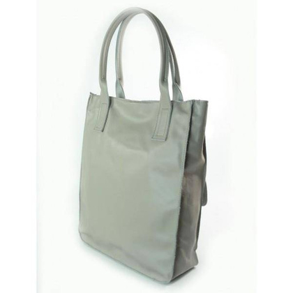 WOREK VERA PELLE KIESZENIE WŁOSKA SKÓRA POJEMNA XXL A4  SZARY  BY44G2