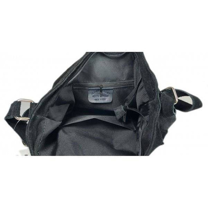 Duża włoska listonoszka A4 , worek na ramię ,zamsz naturalny ,czarna  WAF567N