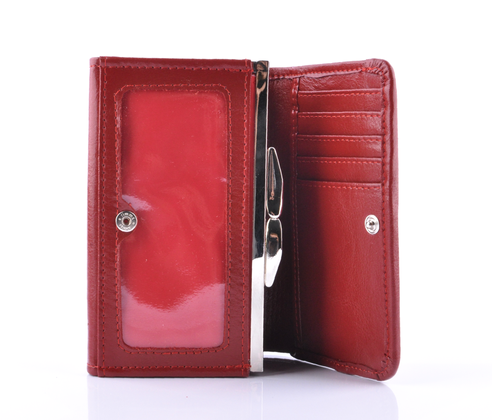 Portfel damski skórzany KEMER P10 Czerwony - min. zamówienie 20 / 50 / 100 szt.
