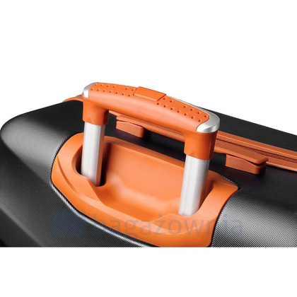 Mała walizka KEMER RGL EXCLUSIVE 6881 S Czarno brązowa