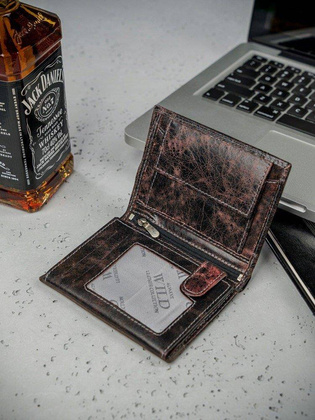 Ekskluzywny portfel skórzany męski skóra naturalna
