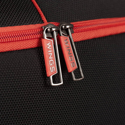 Zestaw 3 walizek+ torba podręczna KEMER WINGS AVC01 RED/BLACK