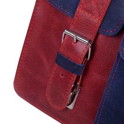 Torba skórzana na ramię KEMER CH 1104 Granat / Czerwony - min. zamówienie 20 / 50 / 100 szt.