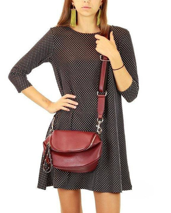 Torebka crossbody sport leather MARCO MAZZINI- bordowy - min. zamówienie 20 / 50 / 100 szt.