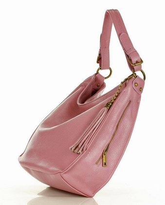 Torebka skórzana eleganc sacco MARCO MAZZINI - dusty róż - min. zamówienie 20 / 50 / 100 szt.