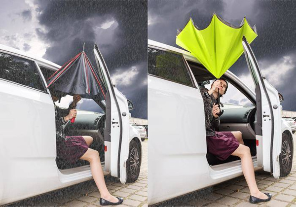 Parasol KEMER REVERS Czarno Zielony