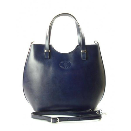 WŁOSKA TOREBKA SHOPPER BAG A4  GRANATOWA   SB4116BS