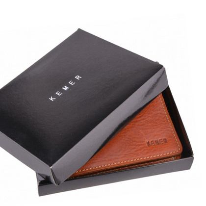 Portfel męski skórzany KEMER 331 Rudy - min. zamówienie 20 / 50 / 100 szt.