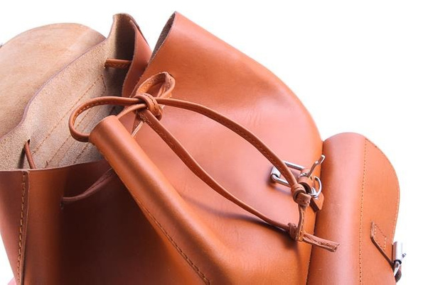 Ogromny plecak skórzany KEMER VOOC Vintage P40 Brązowy