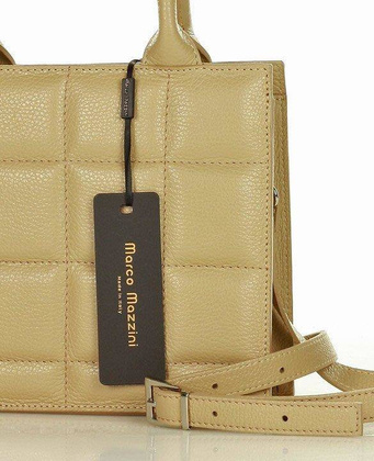 MARCO MAZZINI Nietuzinkowa Torebka kuferek skóra naturalna oryginale leather bag beż cappuccino - min. zamówienie 20 / 50 / 100 szt.