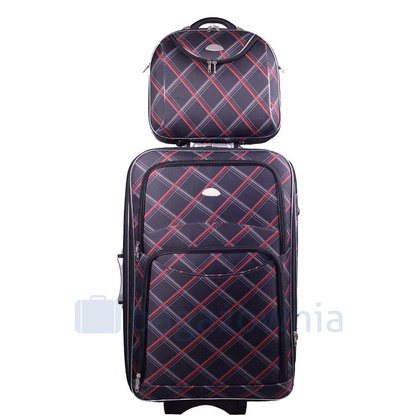 Mała kabinowa walizka PELLUCCI RGL 773 S Czarno Czerwona