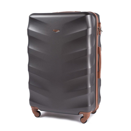 Duża walizka WINGS 402 L Szara