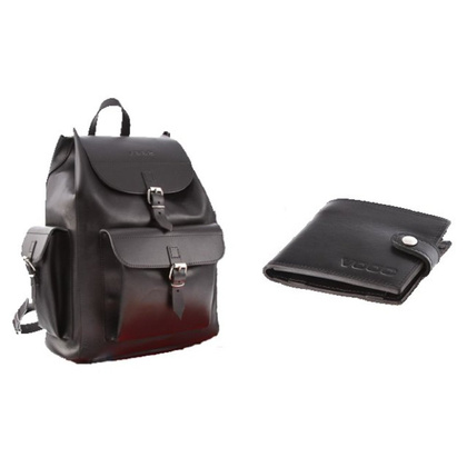 PROMO SET KEMER VOOC Duży plecak P40 + Portfel P21 Czarne