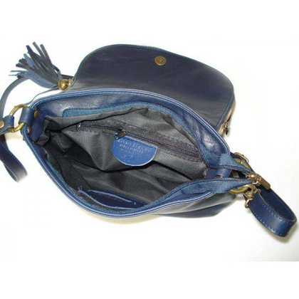 TOREBKA  SKÓRZANA LISTONOSZKA  A5  VERA PELLE GRANATOWA VP1017BS