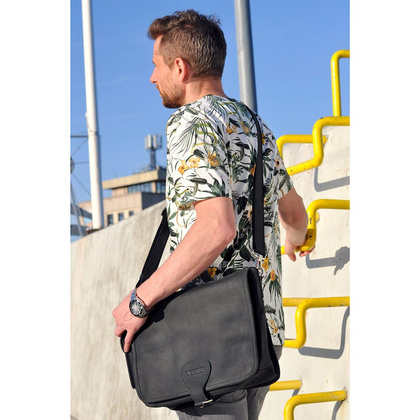 Torba skórzana na laptopa KEMER VOOC 14" RDW14 Brązowa