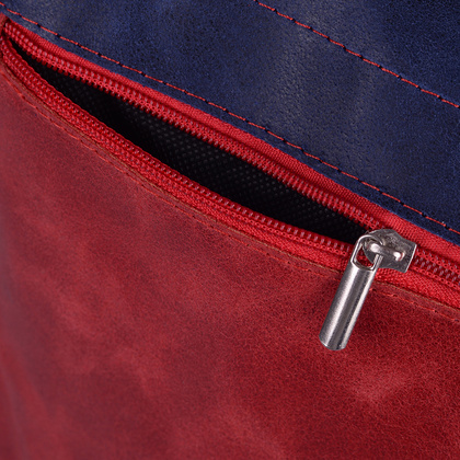 Torba skórzana na ramię KEMER CH 1104 Granat / Czerwony - min. zamówienie 20 / 50 / 100 szt.