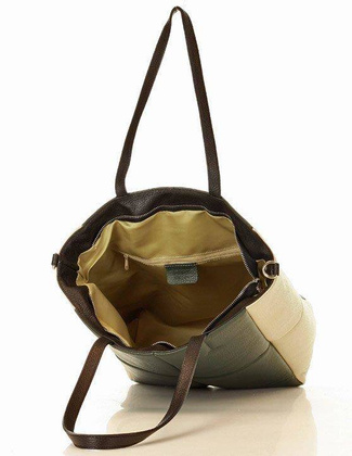 MARCO MAZZINI Oryginalna torba skórzana shopper bag XL slow fashion zielony - min. zamówienie 20 / 50 / 100 szt.