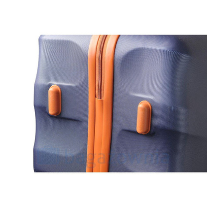 Mała kabinowa walizka KEMER RGL EXCLUSIVE 6881 SS Granatowo brązowa