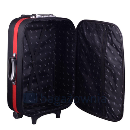 Duża walizka PELLUCCI RGL 801 L Czarno Czerwona