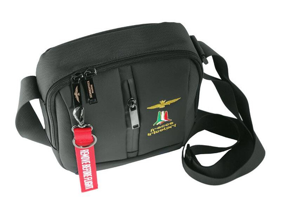 Torba na ramię AERONAUTICA MILITARE Drone Czarna