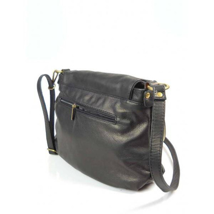 TOREBKA  SKÓRZANA LISTONOSZKA  a5  VERA PELLE  CZARNA  VP1017N