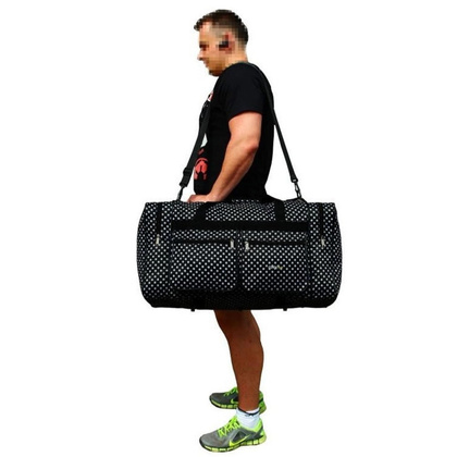 Torba podróżna podręczna PELLUCCI RGL M17 Czarno Szaro Turkusowa