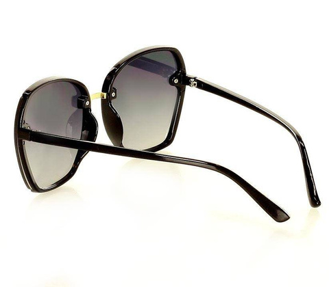 Minimalistyczne okulary przeciwsłoneczne MAZZINI GLAMOUR czarny - min. zamówienie 20 / 50 / 100 szt.