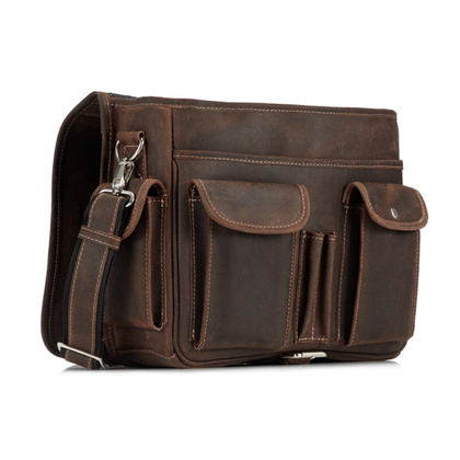 Torba skórzana na laptopa KEMER VOOC 14" RDW14 Brązowa