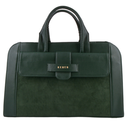 Teczka damska skórzana KEMER 091-20-SZN Zielona
