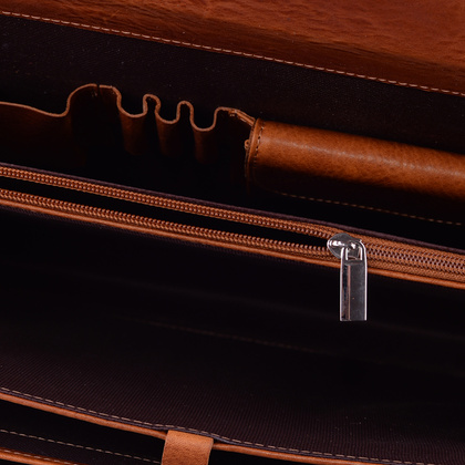 Teczka męska skórzana KEMER B 809/J-16-S1-231 Jasny Brąz