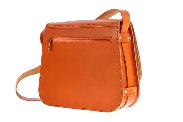 Listonoszka z ćwiekami KEMER VOOC Vintage P39 koniak