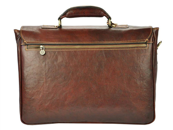 Teczka męska skórzana KEMER ART.2 Brązowa