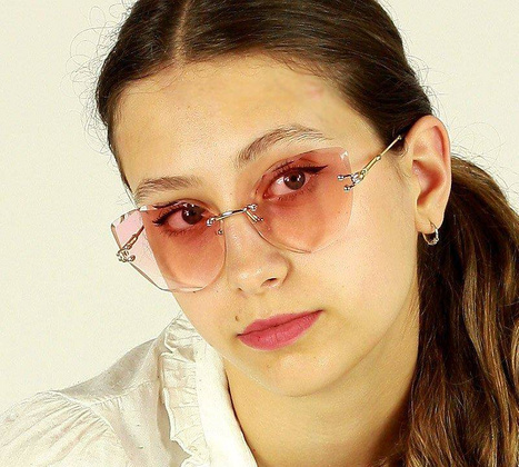 Okulary przeciwsłoneczne MAZZINI CAT EYE różowe - min. zamówienie 20 / 50 / 100 szt.