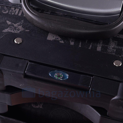 Mała kabinowa walizka PELLUCCI RGL 773 S Czarno Szara