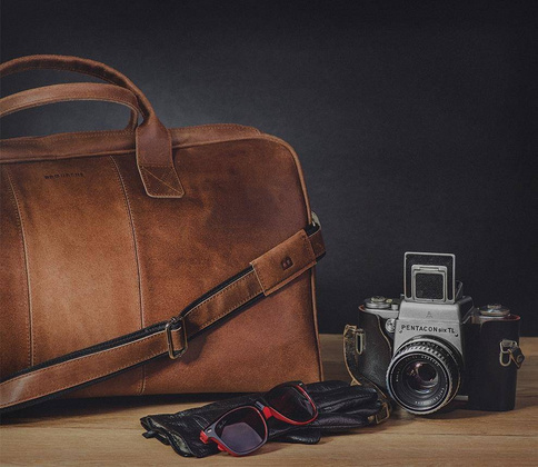 Granatowa podróżna torba weekendowa BRØDRENE BL10 Kolor wnętrza: Czarny - min. zamówienie 20 / 50 / 100 szt.