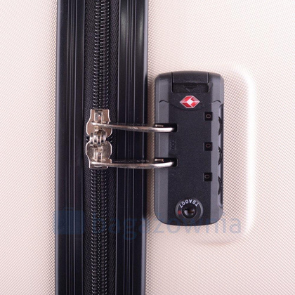 Duża walizka WINGS 518 L Beżowa