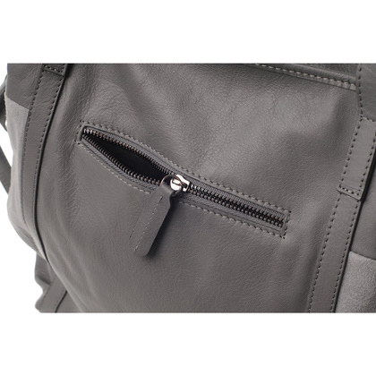 Torebka damska skórzana KEMER 378 Szara - min. zamówienie 20 / 50 / 100 szt.