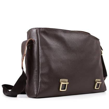 ELEGANCKA TORBA SKÓRZANA KEMER VOOC EP9 BRĄZOWA