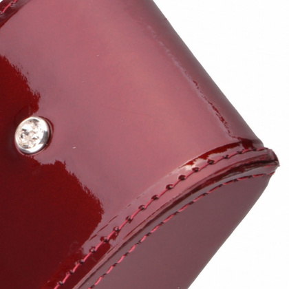 Etui na okulary skórzane KEMER ENO 12 Bordo lakier - min. zamówienie 20 / 50 / 100 szt.