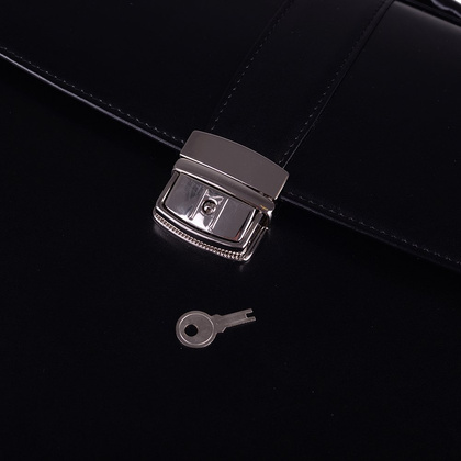 Teczka męska skórzana KEMER B 826 Czarny