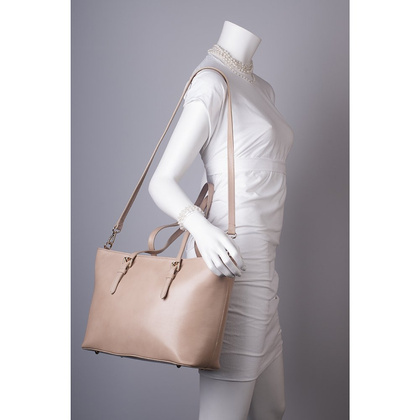 Torebka damska skórzana KEMER 520 Beżowa - min. zamówienie 20 / 50 / 100 szt.