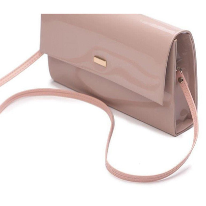 Torebka wizytowa damska KEMER SOLIER F13 Jasno Różowa Lakierowana - min. zamówienie 20 / 50 / 100 szt.