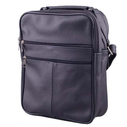 Torba na ramię skórzana KEMER T013 Czarna - min. zamówienie 20 / 50 / 100 szt.